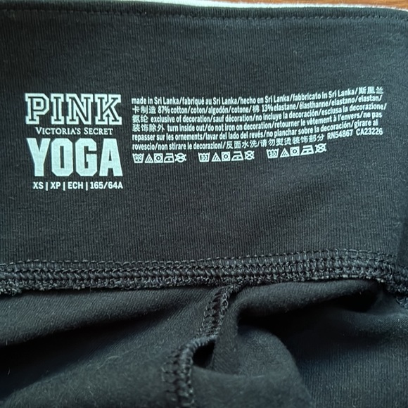 PINK leggings in black and white with rhinestones. - Picture 8 of 9